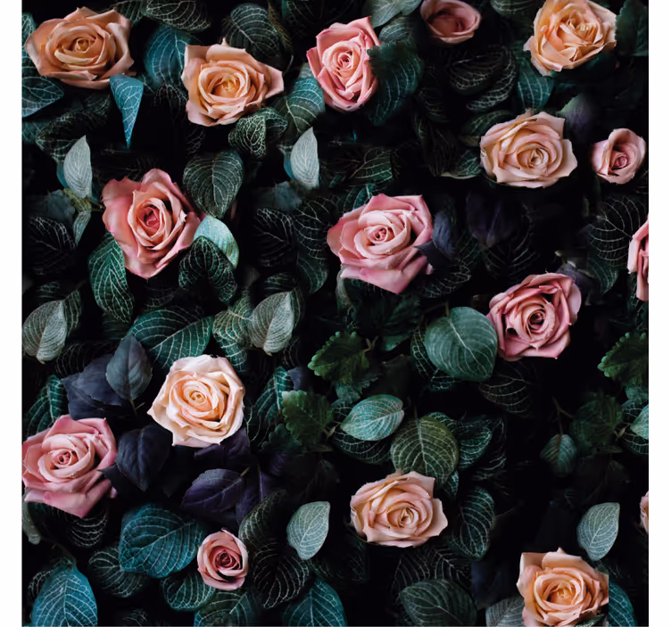 Romantisk blomstermønster underlag nerdete - Tenstickers