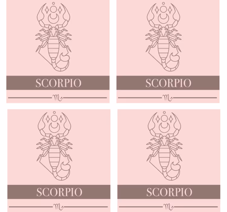 Underlag tilpasset astrologisk skorpion symbol - Tenstickers