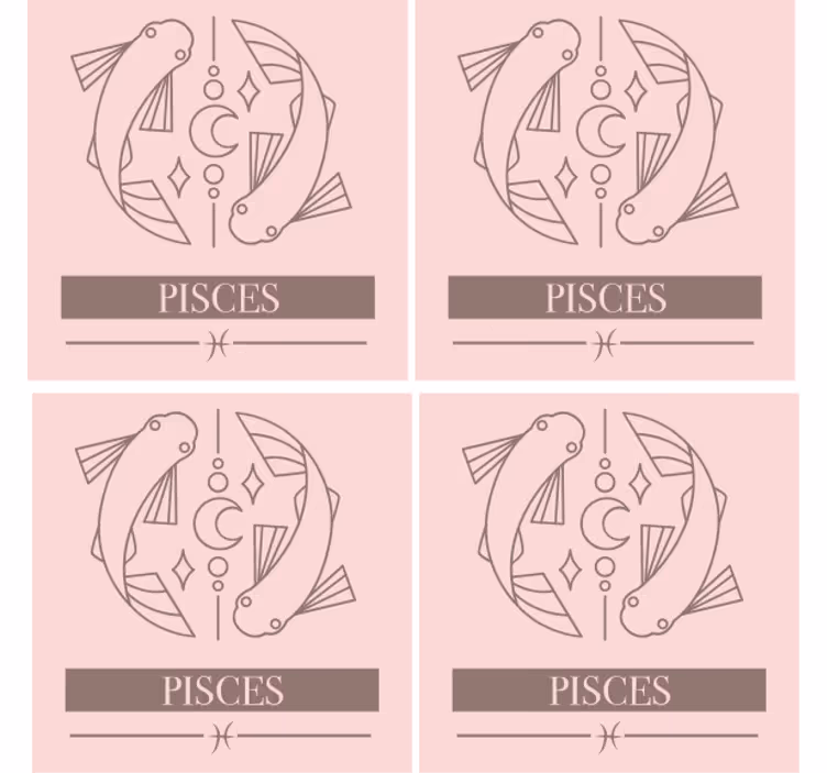 Underlag tilpasset fiskens stjernetegn symbol - Tenstickers