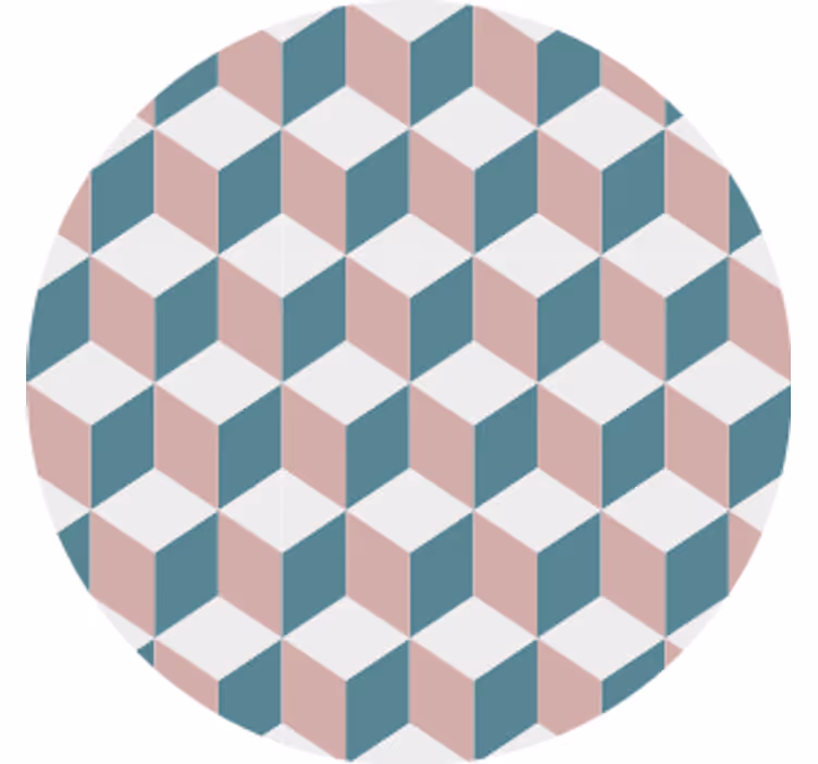 Geometrisk kube mønster underlag - Tenstickers