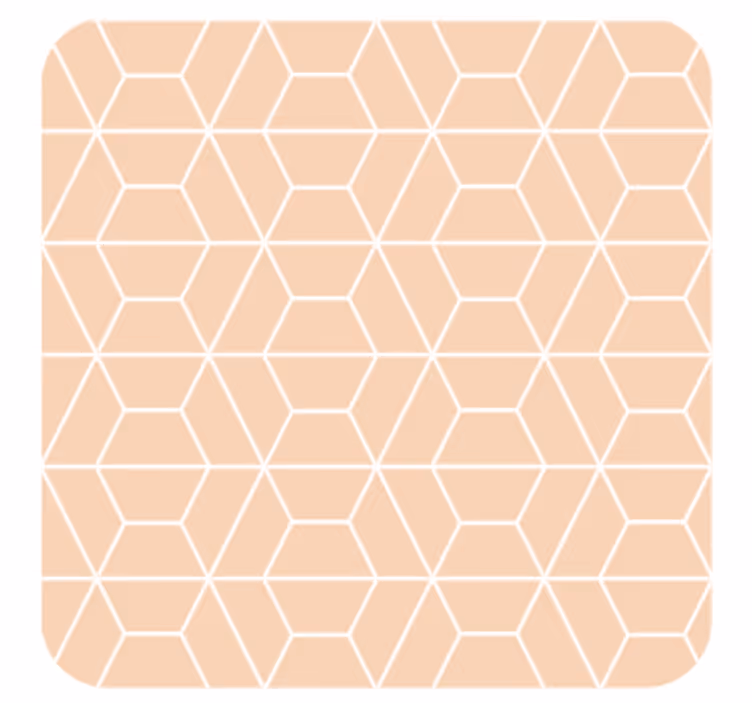 Geometrisk sekskantet arrangement underlag - Tenstickers