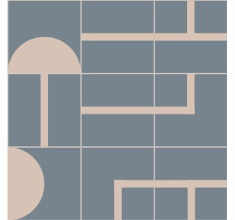 Underlag moderne med geometrisk mønster og kurver - Tenstickers
