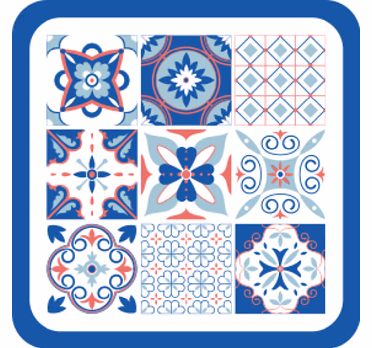 Geometriske mønstre underlag fliser - Tenstickers