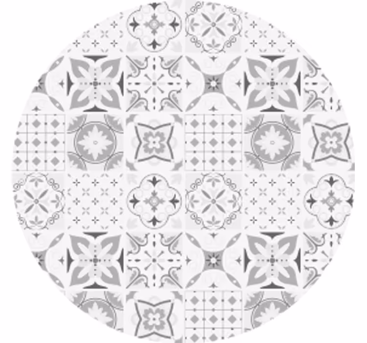 Geometrisk blomsteroppsett underlag - Tenstickers