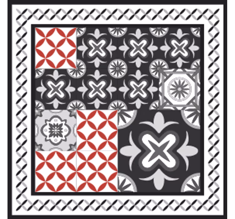 Underlag med geometriske mønstre collage - Tenstickers