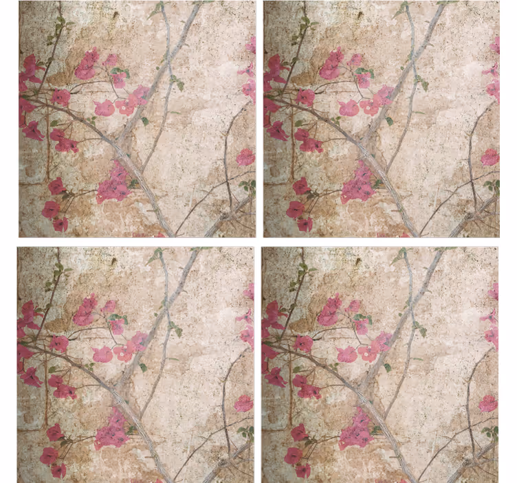 Underlag med teksturert blomstermotiv - Tenstickers