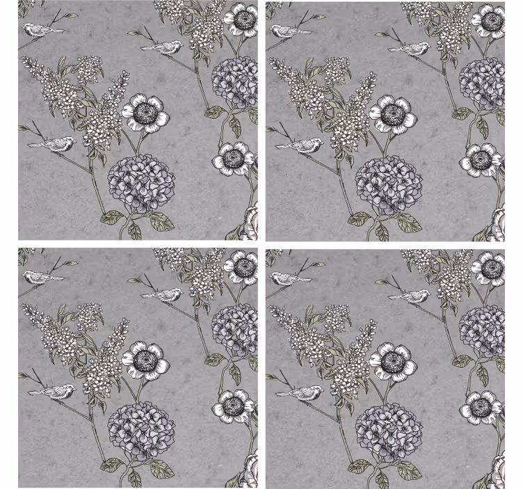 Underlag med blomstrete tekstur - Tenstickers