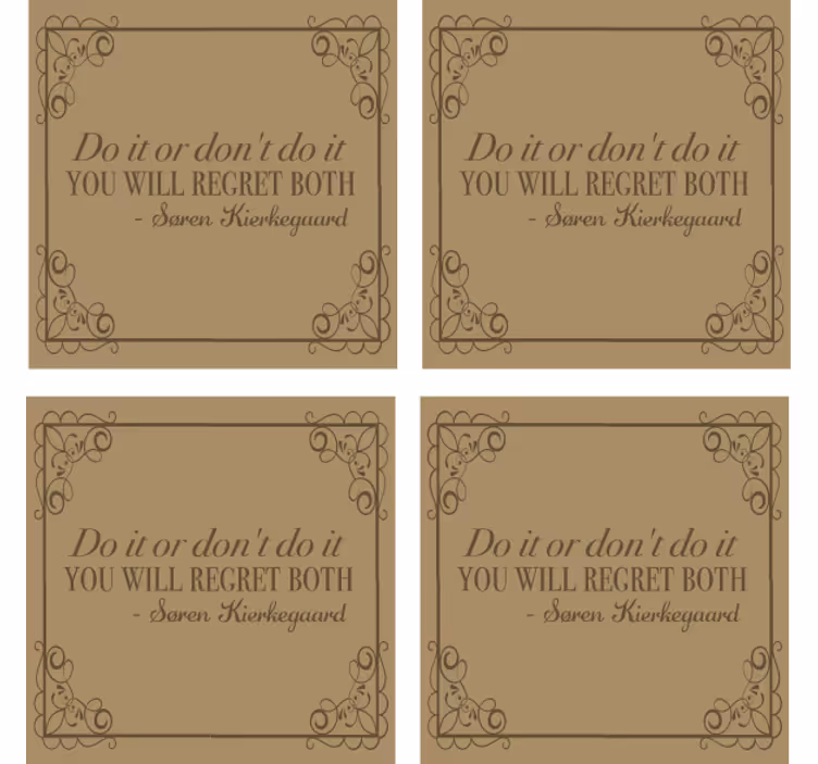 Søren kierkegaard 'do it or dont'-sitat underlag sagn - Tenstickers