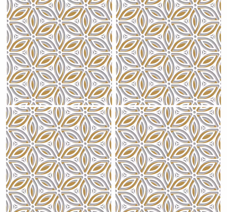 Underlag intrikate blomsterdetaljer - Tenstickers