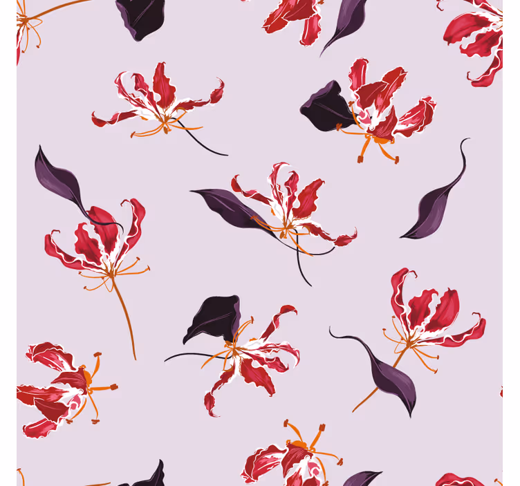 Floral motif eleganse underlag - Tenstickers