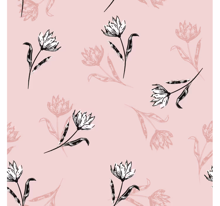Underlag med blomsterdesign i myke farger - Tenstickers