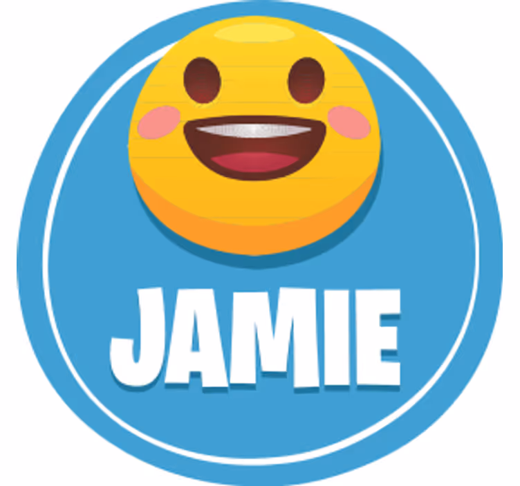 Underlag tilpasset smiley face-personalisering - Tenstickers