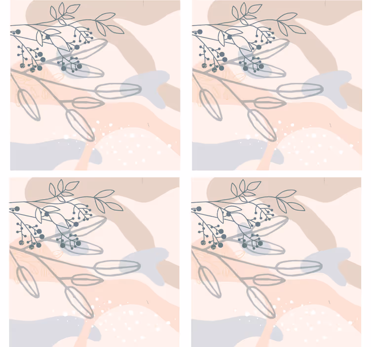 Blomsterabstrakte mønstre underlag - Tenstickers