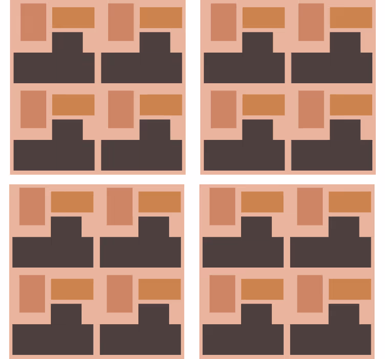 Geometrisk blokkarrangement underlag - Tenstickers