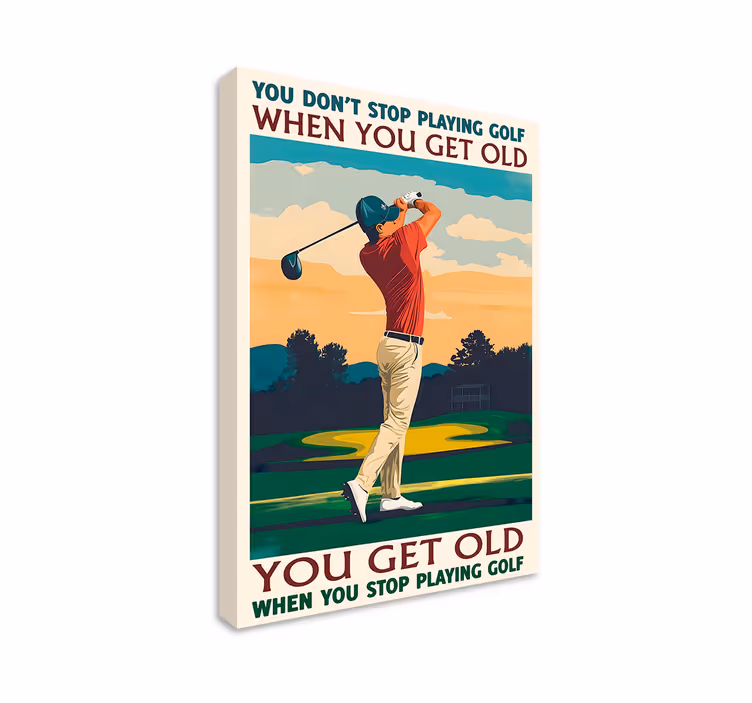 Spille golf sport lerretsbilde - Tenstickers