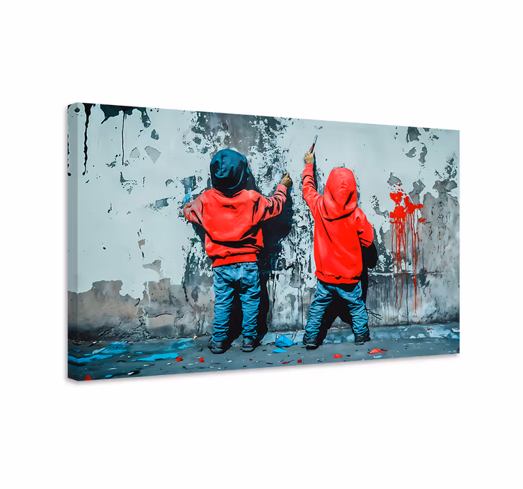 Male gutter kunst lerretsbilde - Tenstickers