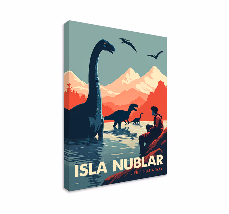 øya nublar dinosaurs lerretsbilde - Tenstickers