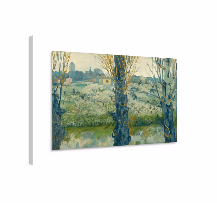 Utsikt over arles van gogh kunst lerretsbilde - Tenstickers