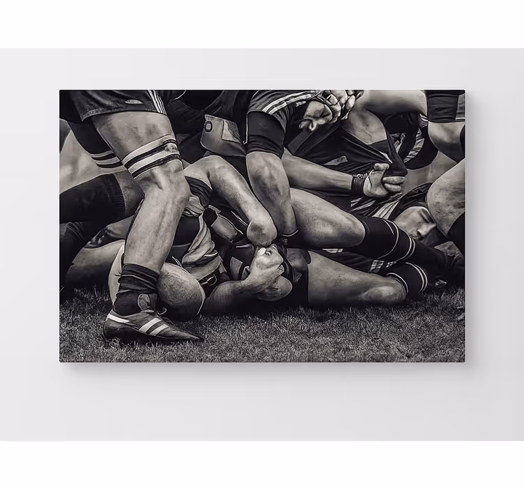 Rugbyspillere kunst lerretsbilde - Tenstickers