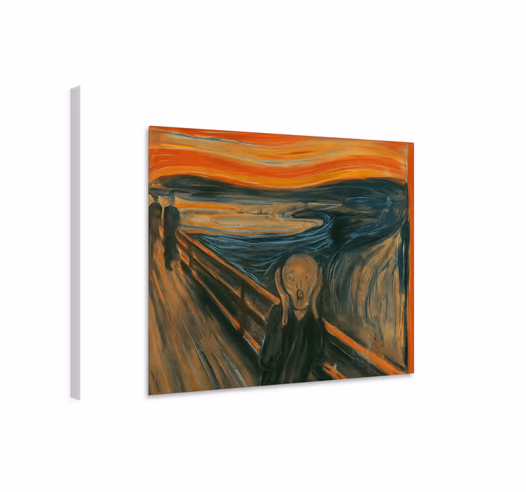Munch-skriket kunst lerretsbilde - Tenstickers