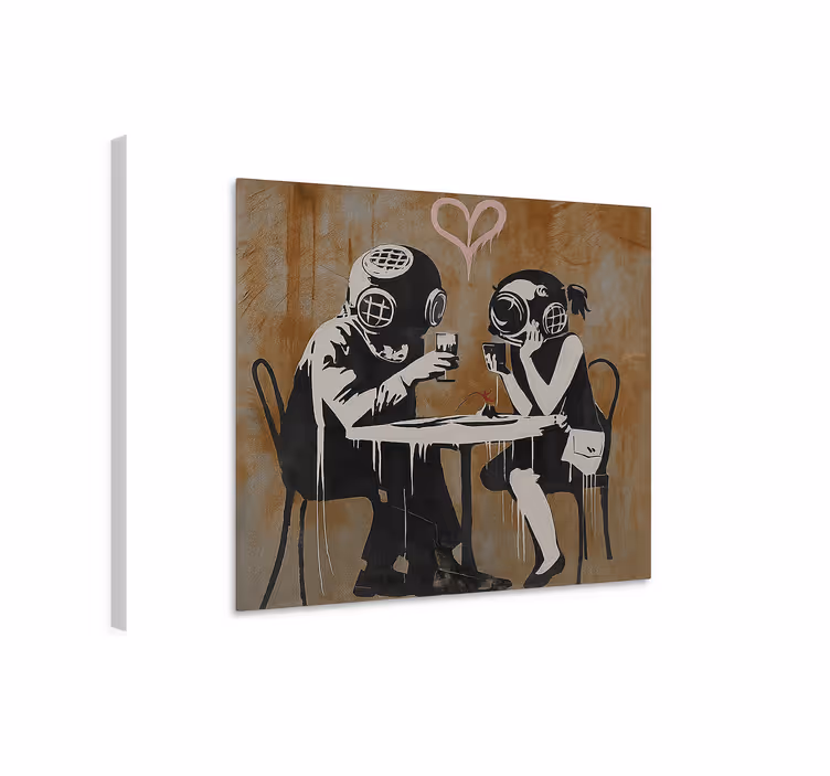 Tenketankmiddagspar kunst lerretsbilde - Tenstickers