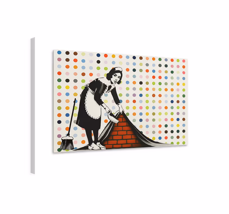 Fargerik feiing under teppet kunst lerretsbilde - Tenstickers