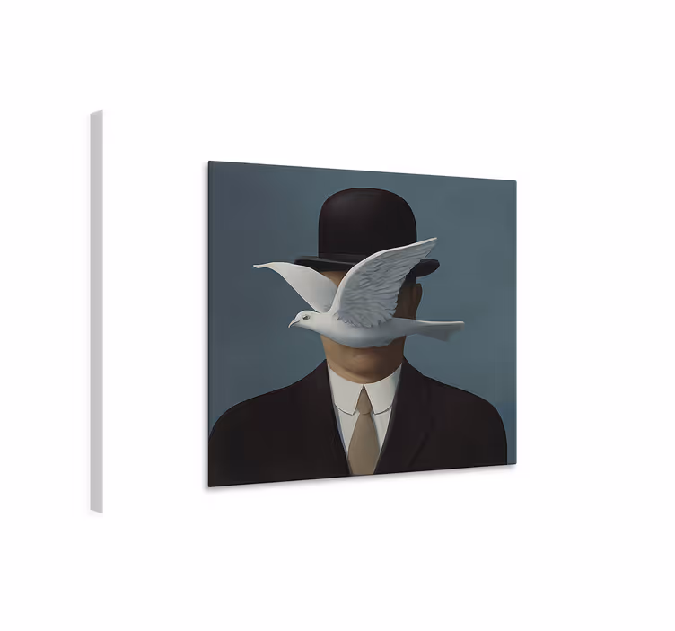 Mann i bowlerhatt kunst lerretsbilde - Tenstickers