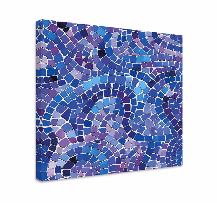 Mosaikk effekt blått lerretsbilde - Tenstickers