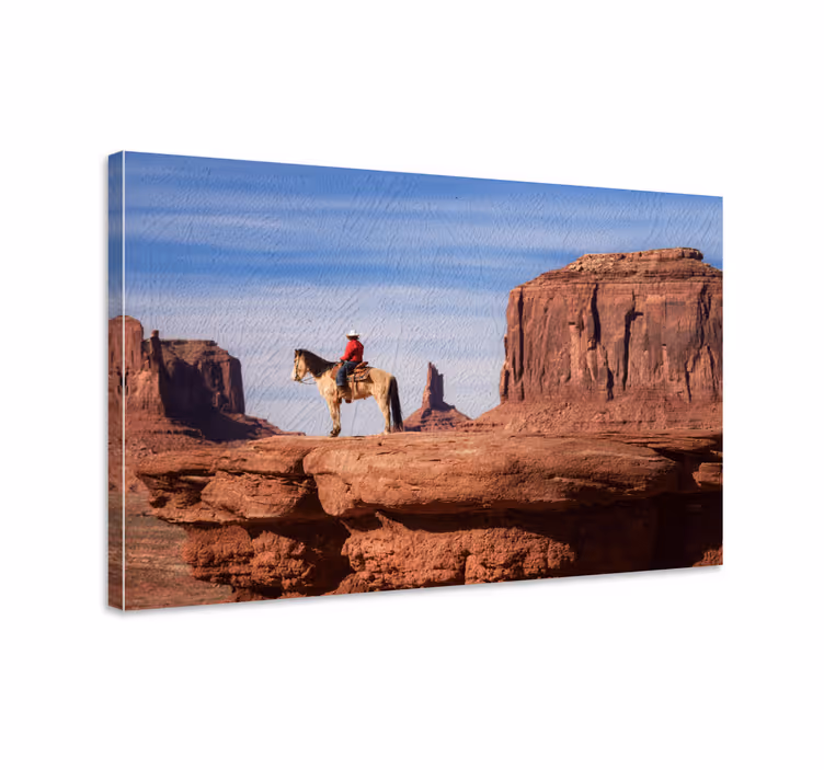 Heste lerretsbilde vill vest stor canyon hest maleri - Tenstickers