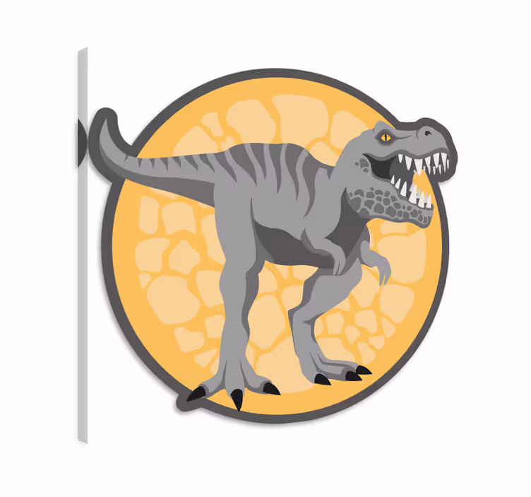 Dinosaurs lerretsbilde t-rex bakgrunn håndtegnet - Tenstickers