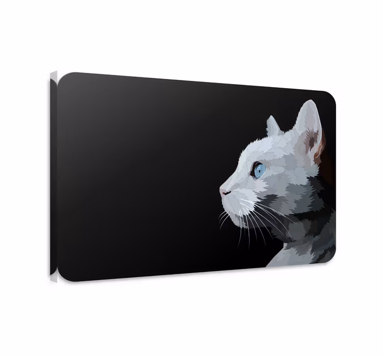 Katte lerretsbilde katt med blå øyne - Tenstickers