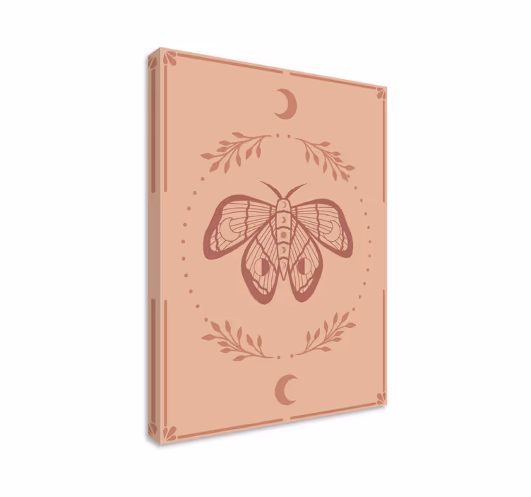 Lerretsbilde sommerfugl boho - Tenstickers