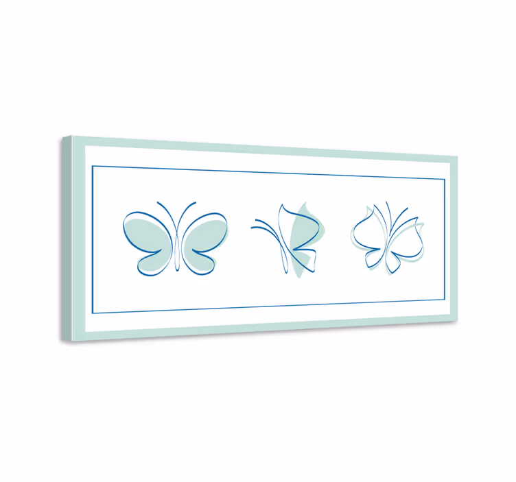 Lerretsbilde sommerfugl silhuettfliser - Tenstickers