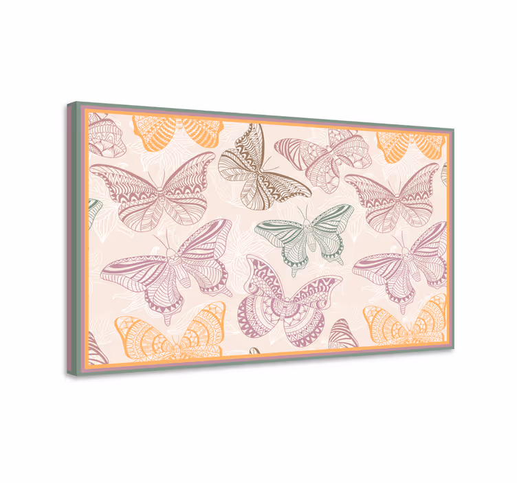 Lerretsbilde sommerfugl fargerike dekorative sommerfugler - Tenstickers