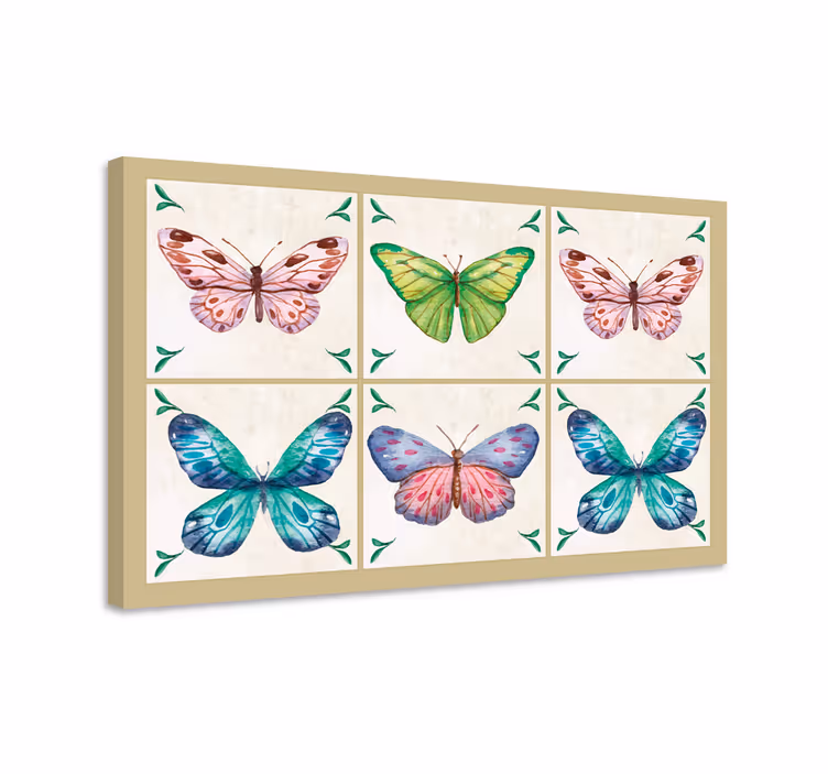 Lerretsbilde sommerfugl fliser - Tenstickers