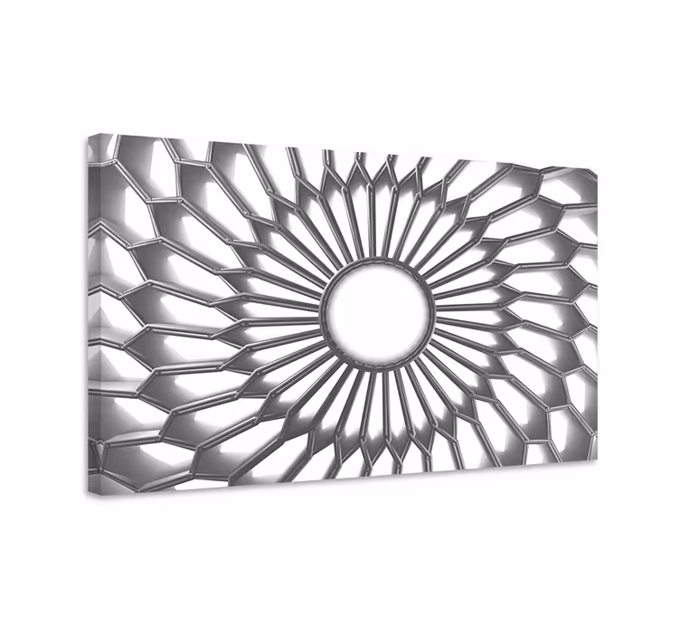 Mandala hvit diamant 3d moderne lerret vegg kunst - Tenstickers