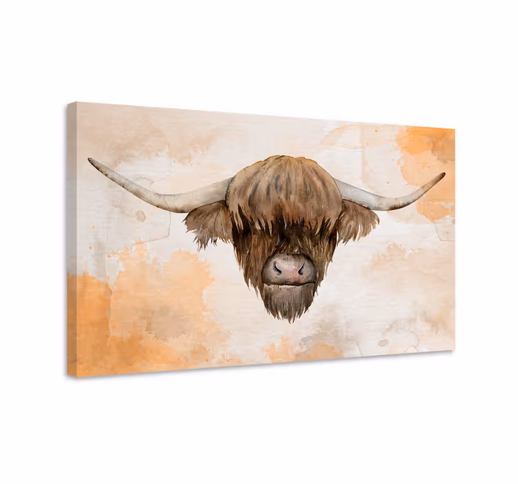 Highland storfe dyr lerret utskrifter - Tenstickers