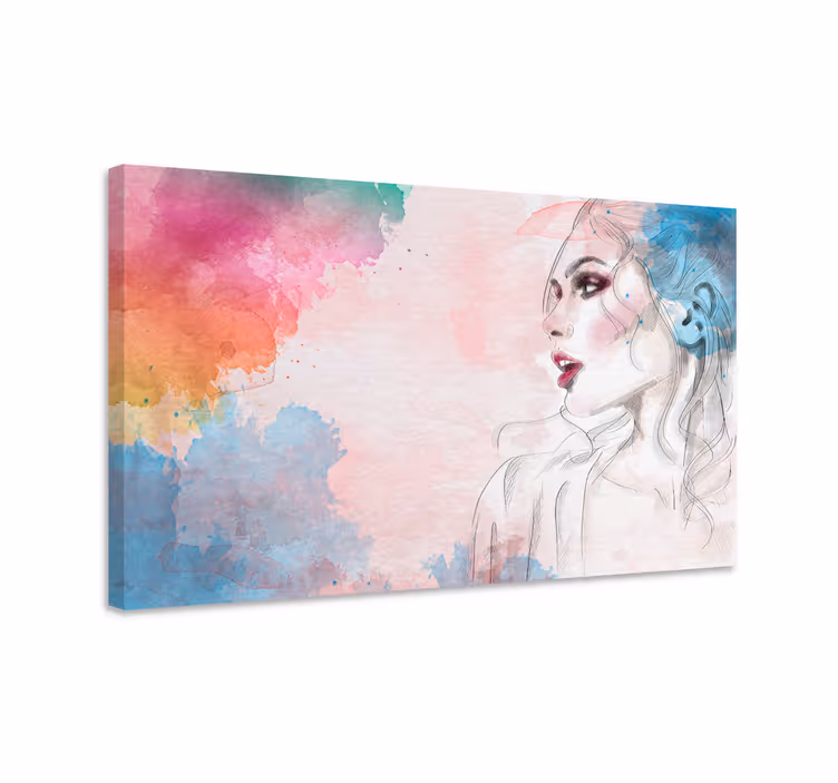 Kvinne figur lerret kunsttrykk - Tenstickers