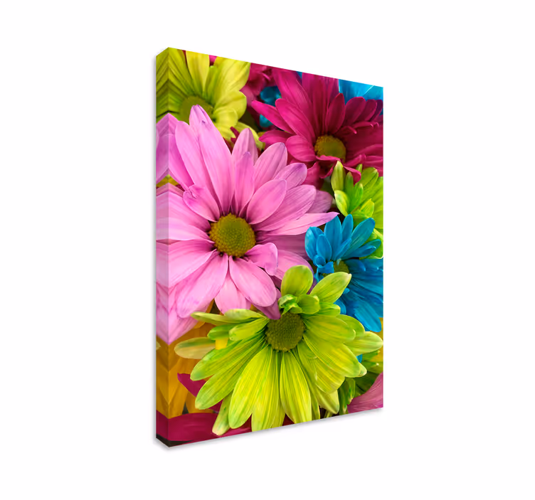 Fargerike blomster kunst lerret - Tenstickers