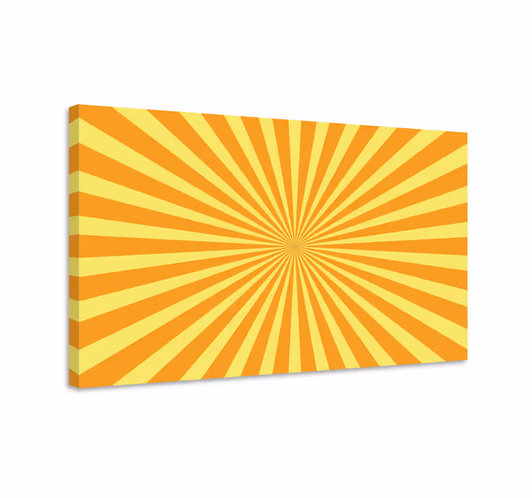 Abstrakt solnedgang med oransje toner 70-talls lerret - Tenstickers