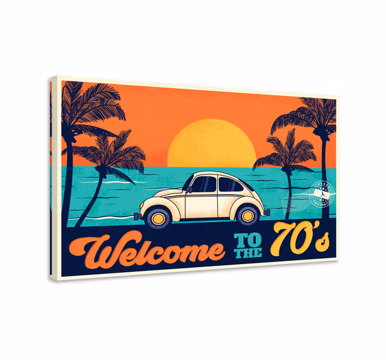 Velkommen til 70-tallet retro lerretskunst - Tenstickers