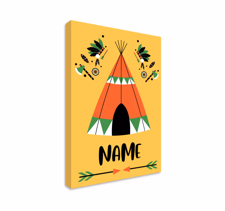 Personlig tipi Lerretstrykk for barn - Tenstickers