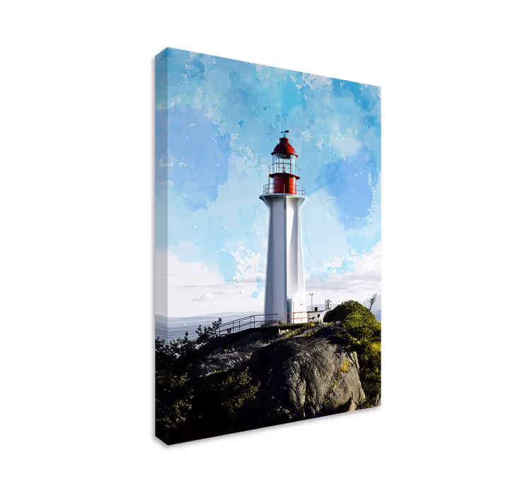 Faro nautisk lerretstrykk - Tenstickers