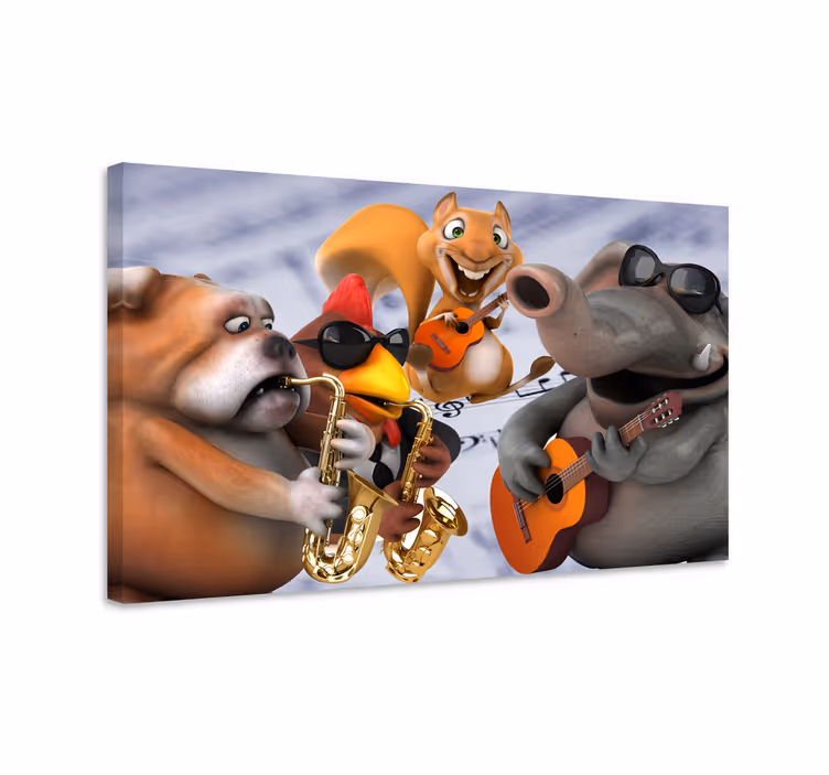 Animales música musikk lerret kunst - Tenstickers