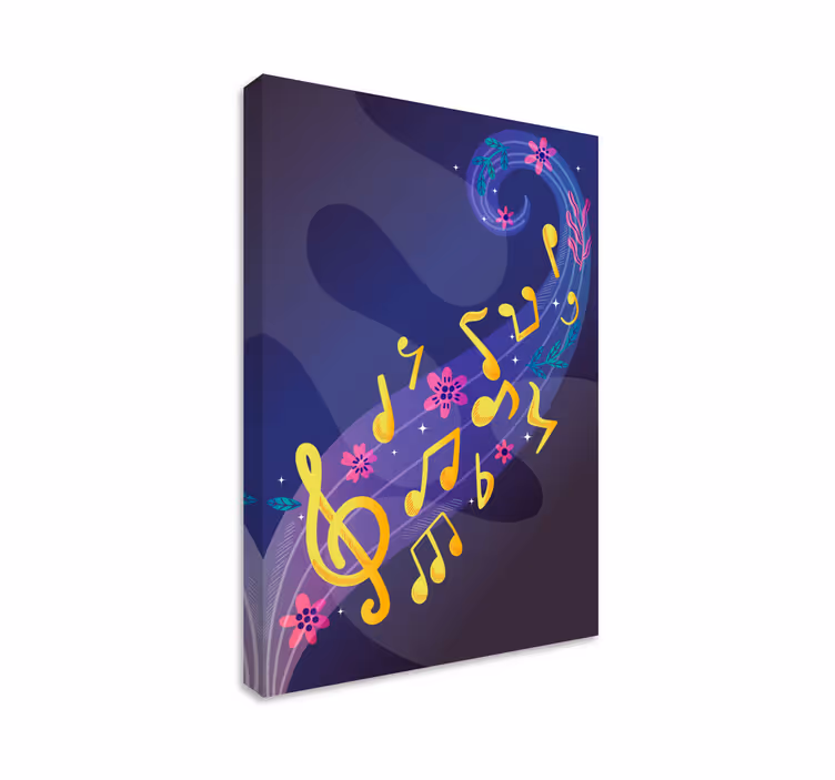 Notas musikaler musikk lerret kunst - Tenstickers
