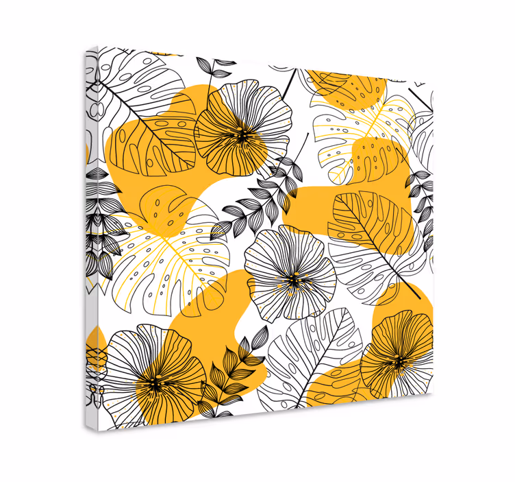 Estilo nórdico planta tropiske kunsttrykk - Tenstickers