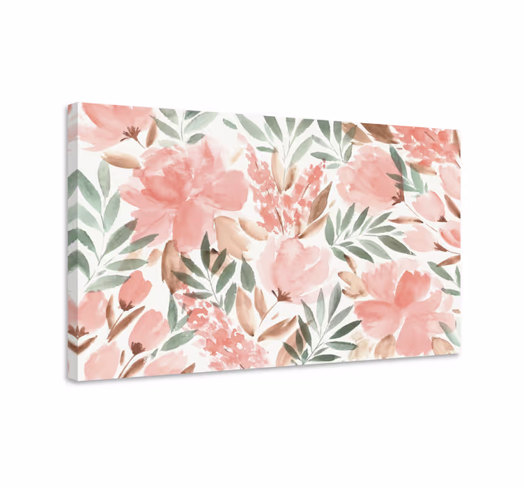 Akvarell blomster moderne lerret vegg kunst - Tenstickers