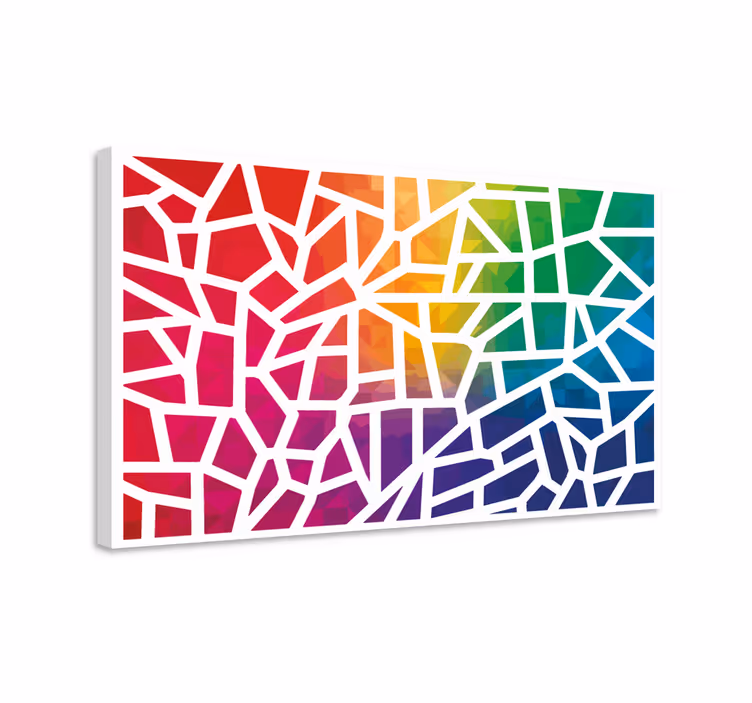 Mosaico de colores mosaikk lerretstrykk - Tenstickers