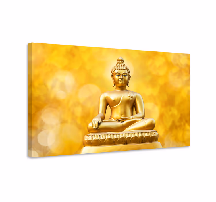 Triptico buda buddha veggkunst - Tenstickers