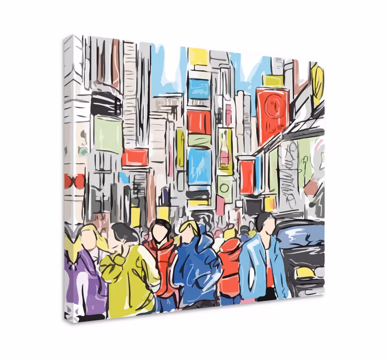 Moderne New York folk lerretstrykk - Tenstickers